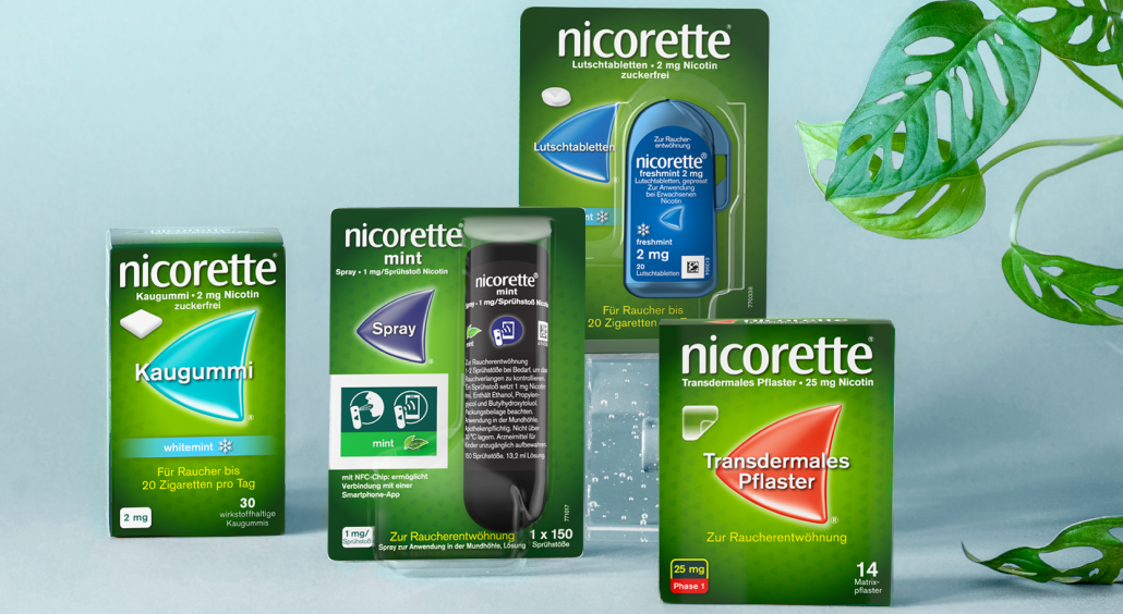 nicorette – Vielfältige Nikotinersatzprodukte